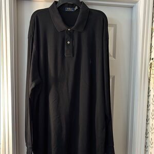 Polo by Ralph Lauren 3XLT Men's Black Long Sleeve Shirt